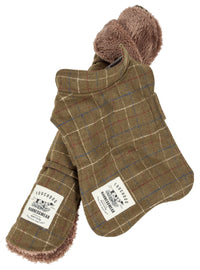 Touchdog ® 2-In-1 Windowpane Plaid Dog Jacket and Matching Reversible Dog Mat - BIG FRENCHIES