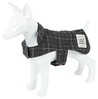 Touchdog ® 2-In-1 Windowpane Plaid Dog Jacket and Matching Reversible Dog Mat - BIG FRENCHIES