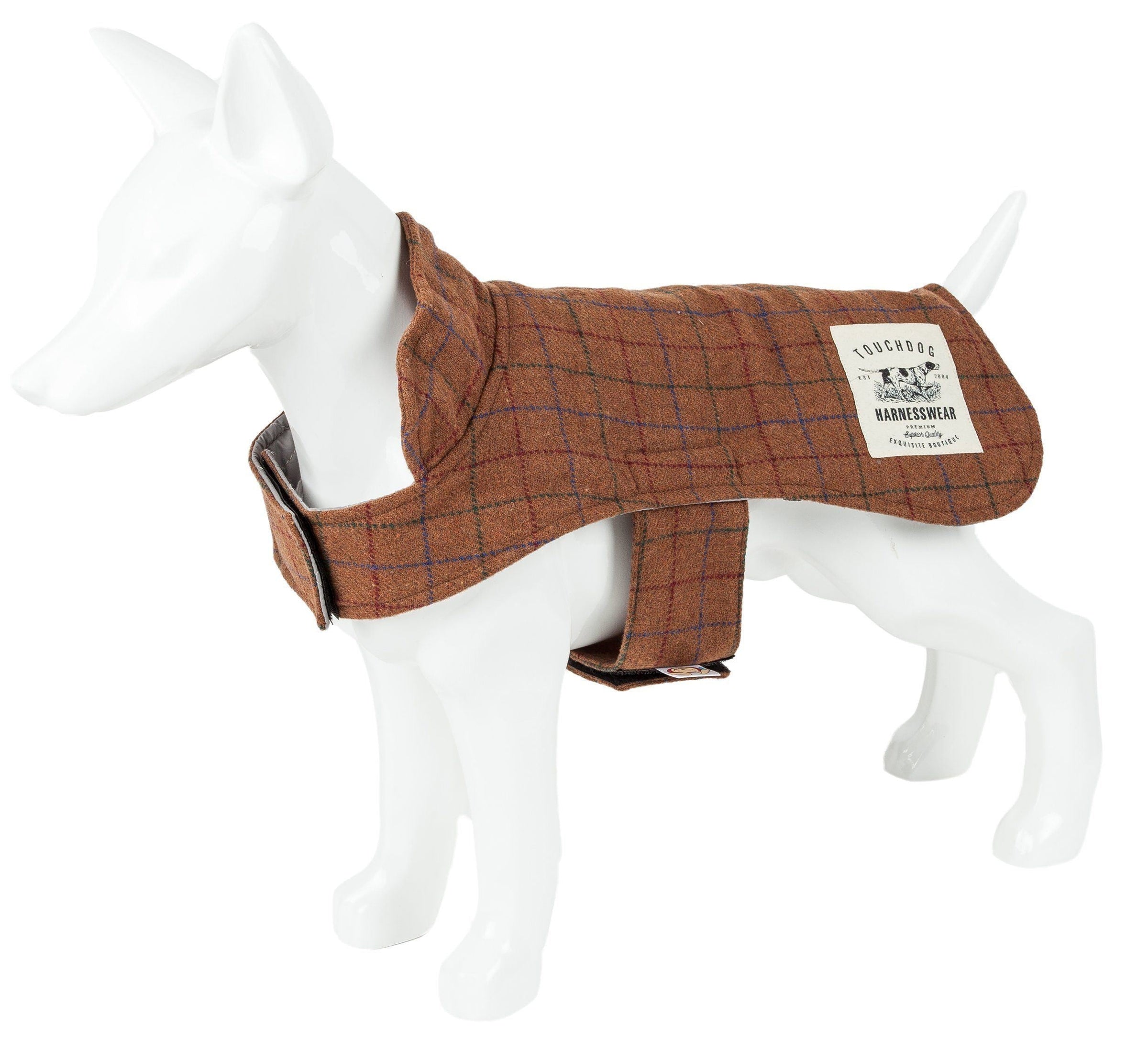 Touchdog ® 2-In-1 Windowpane Plaid Dog Jacket and Matching Reversible Dog Mat - BIG FRENCHIES