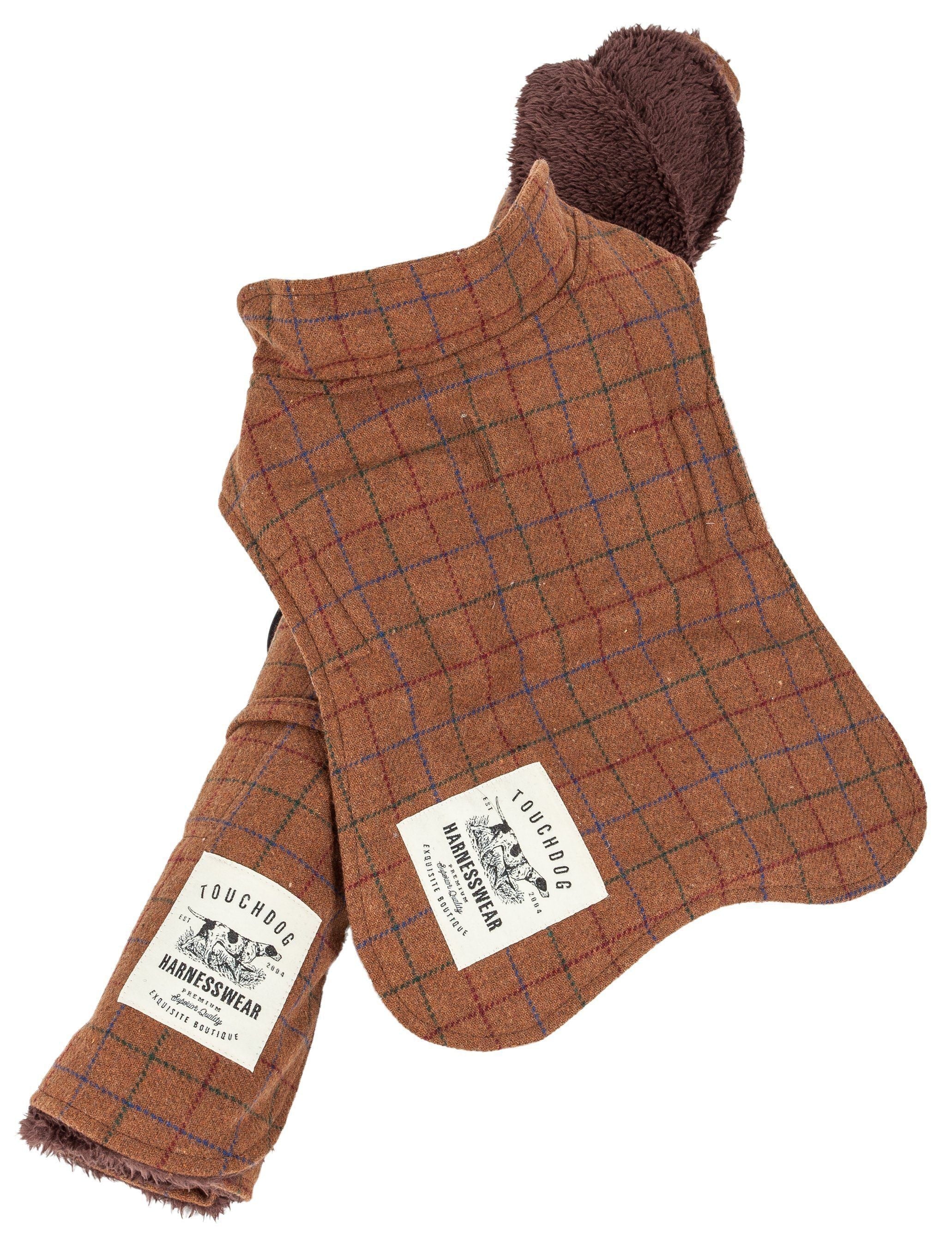 Touchdog ® 2-In-1 Windowpane Plaid Dog Jacket and Matching Reversible Dog Mat - BIG FRENCHIES