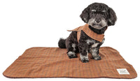 Touchdog ® 2-In-1 Windowpane Plaid Dog Jacket and Matching Reversible Dog Mat - BIG FRENCHIES