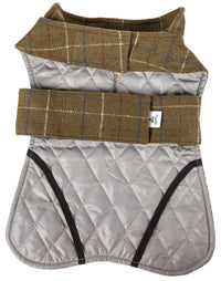 Touchdog ® 2-In-1 Windowpane Plaid Dog Jacket and Matching Reversible Dog Mat - BIG FRENCHIES