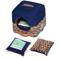 Touchdog ® '70's Vintage-Tribal' 2-in-1 Collapsible Squared Dog and Cat Bed - BIG FRENCHIES