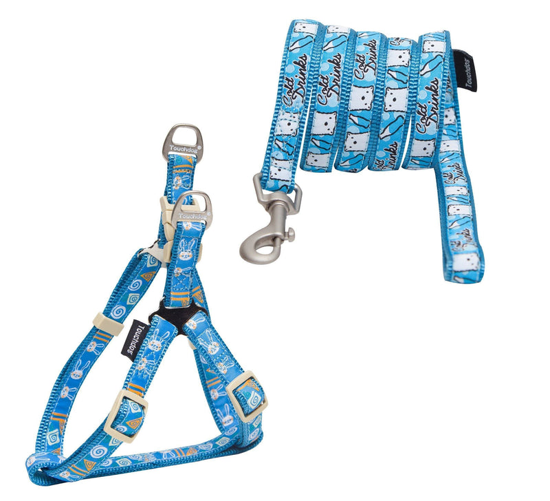 Touchdog ® 'Caliber' Embroidered Designer Fashion Pet Dog Leash and Harness Combination - BIG FRENCHIES
