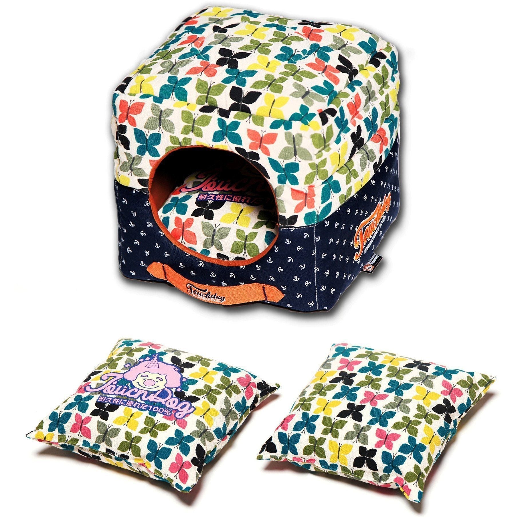 Touchdog ® 'Chirpin-Avery' 2-in-1 Collapsible Squared Dog and Cat Bed - BIG FRENCHIES