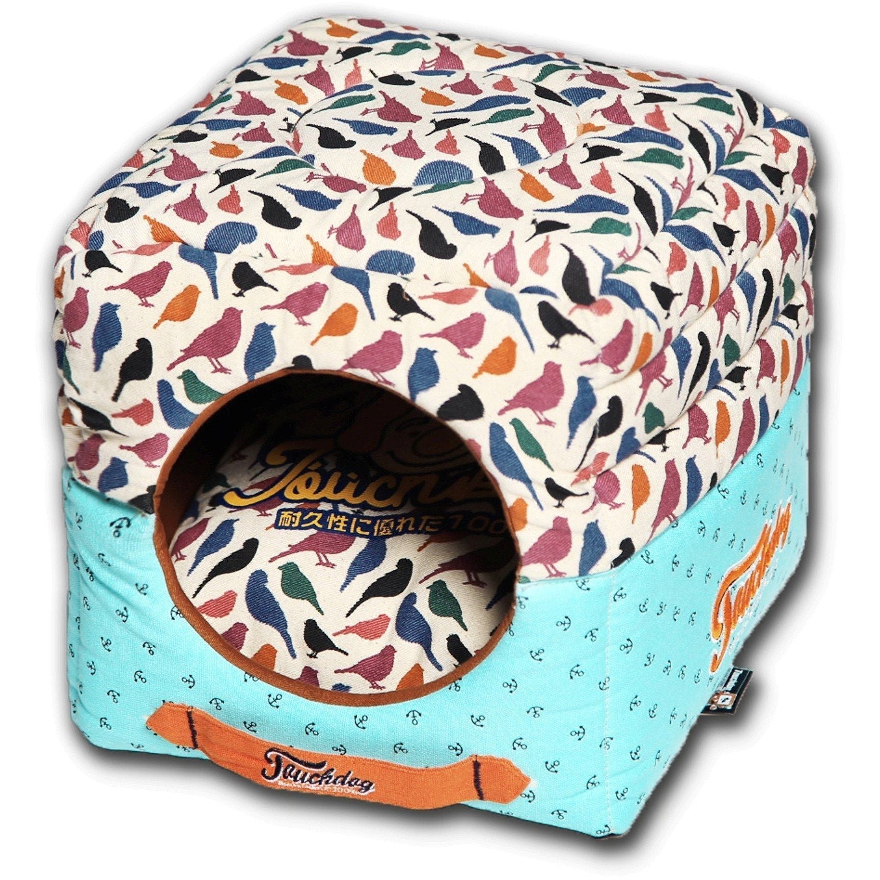 Touchdog ® 'Chirpin-Avery' 2-in-1 Collapsible Squared Dog and Cat Bed - BIG FRENCHIES