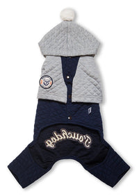 Touchdog ® Designer Quilted Full-Body Hooded Dog Sweater - BIG FRENCHIES