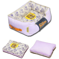 Touchdog ® 'Floral-Galoral' Designer Rectangular Dog Bed - BIG FRENCHIES