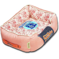 Touchdog ® 'Floral-Galoral' Designer Rectangular Dog Bed - BIG FRENCHIES