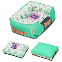 Touchdog ® 'Floral-Galoral' Designer Rectangular Dog Bed - BIG FRENCHIES
