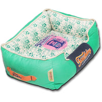 Touchdog ® 'Floral-Galoral' Designer Rectangular Dog Bed - BIG FRENCHIES