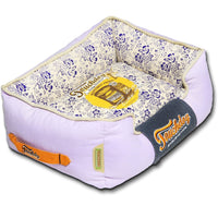 Touchdog ® 'Floral-Galoral' Designer Rectangular Dog Bed - BIG FRENCHIES