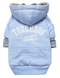 Touchdog ® Hampton Beach Ultra-Soft Blasted Cotton Hooded Dog Sweater - BIG FRENCHIES