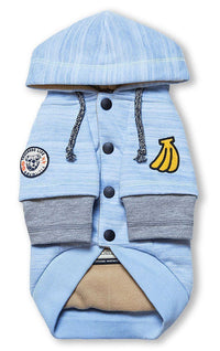 Touchdog ® Hampton Beach Ultra-Soft Blasted Cotton Hooded Dog Sweater - BIG FRENCHIES