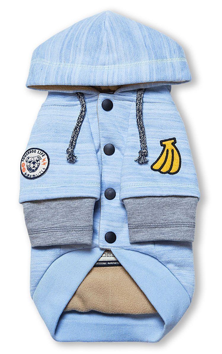 Touchdog ® Hampton Beach Ultra-Soft Blasted Cotton Hooded Dog Sweater - BIG FRENCHIES
