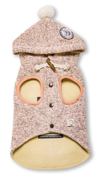 Touchdog ® Hippie Embellished Sleeveless Pompom Hooded Fashion Dog Sweater - BIG FRENCHIES