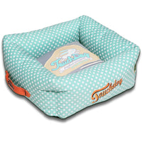Touchdog ® 'Polka-Striped' Designer Premium Squared Dog Bed - BIG FRENCHIES