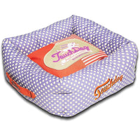 Touchdog ® 'Polka-Striped' Designer Premium Squared Dog Bed - BIG FRENCHIES