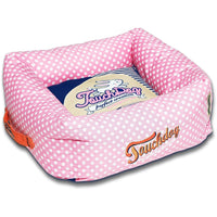 Touchdog ® 'Polka-Striped' Designer Premium Squared Dog Bed - BIG FRENCHIES