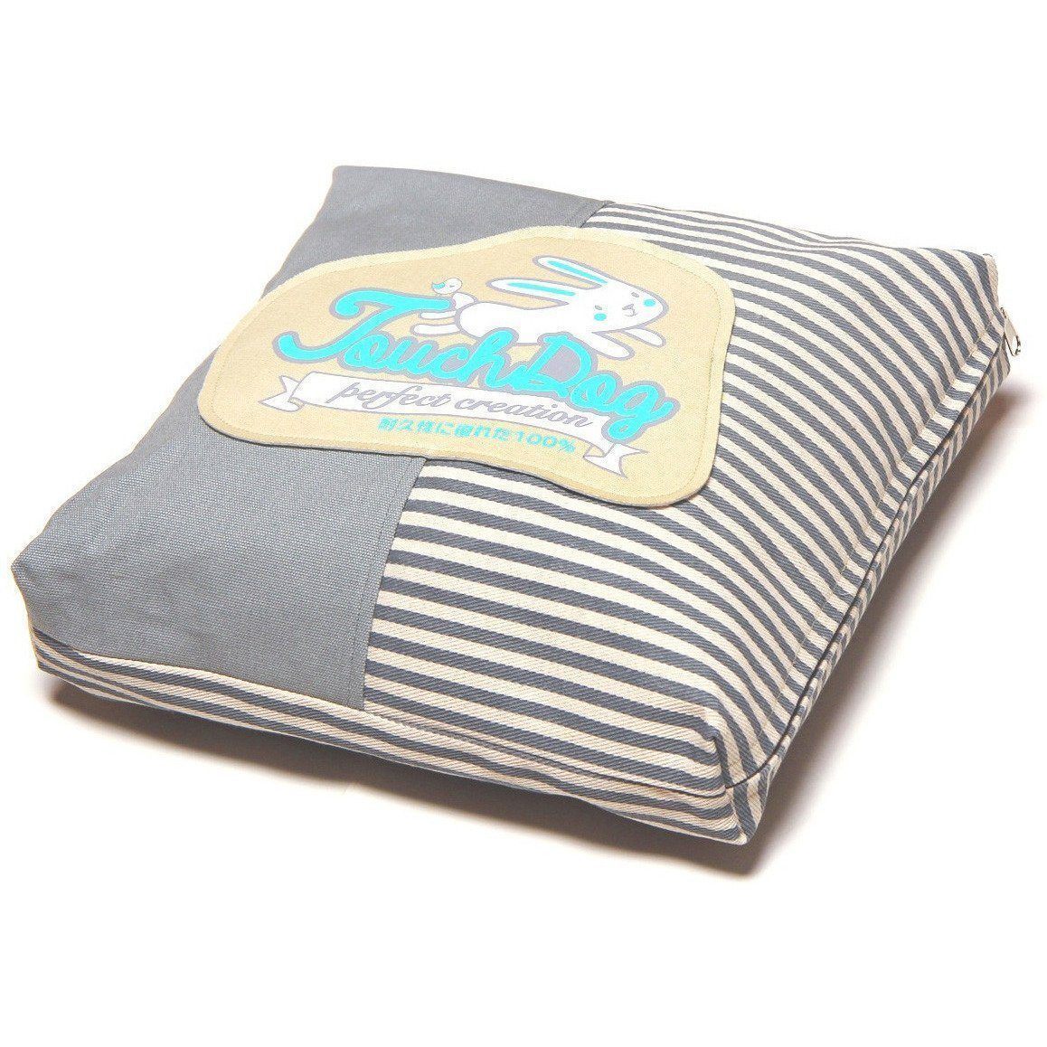 Touchdog ® 'Polka-Striped' Designer Premium Squared Dog Bed - BIG FRENCHIES