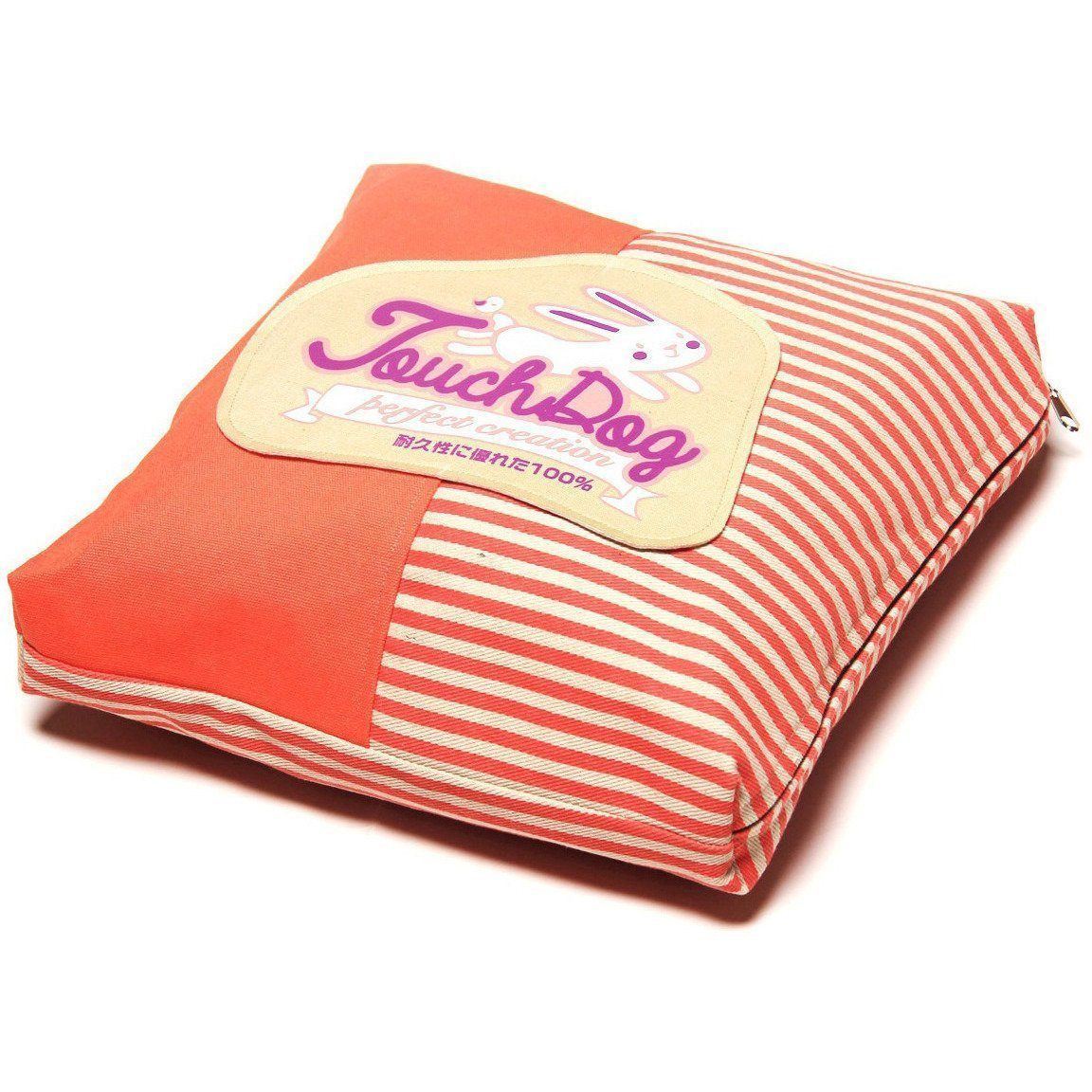 Touchdog ® 'Polka-Striped' Designer Premium Squared Dog Bed - BIG FRENCHIES