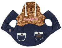 Touchdog ® 'Snowadayz' Pom Pom Hooded Fashion Dog Jacket - BIG FRENCHIES
