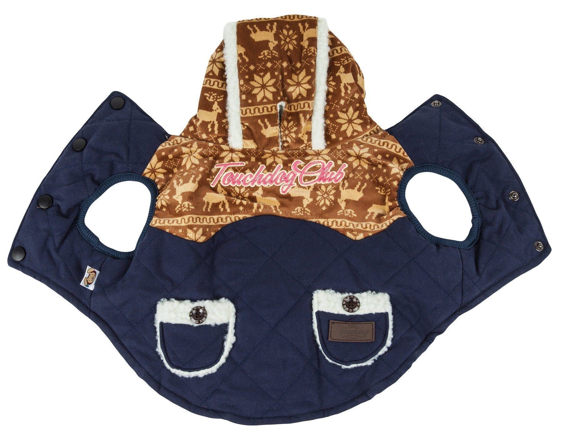 Touchdog ® 'Snowadayz' Pom Pom Hooded Fashion Dog Jacket - BIG FRENCHIES