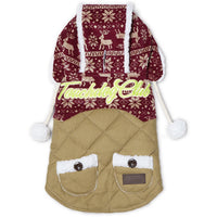 Touchdog ® 'Snowadayz' Pom Pom Hooded Fashion Dog Jacket - BIG FRENCHIES