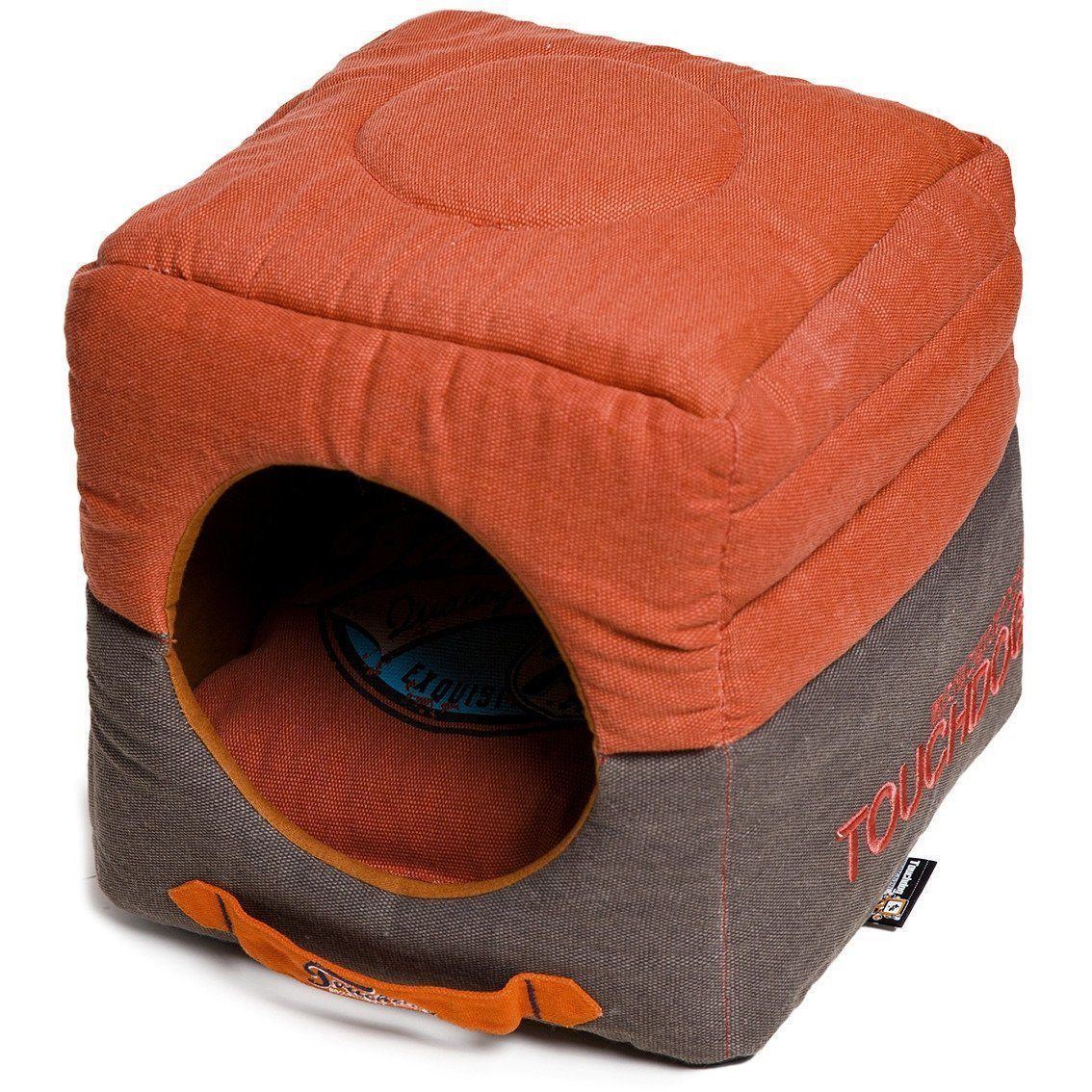 Touchdog ® 'Vintage Squared' 2-in-1 Convertible and Collapsible Dog and Cat Bed - BIG FRENCHIES
