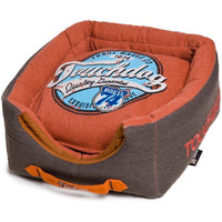 Touchdog ® 'Vintage Squared' 2-in-1 Convertible and Collapsible Dog and Cat Bed - BIG FRENCHIES