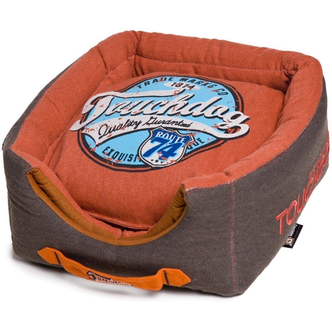 Touchdog ® 'Vintage Squared' 2-in-1 Convertible and Collapsible Dog and Cat Bed - BIG FRENCHIES