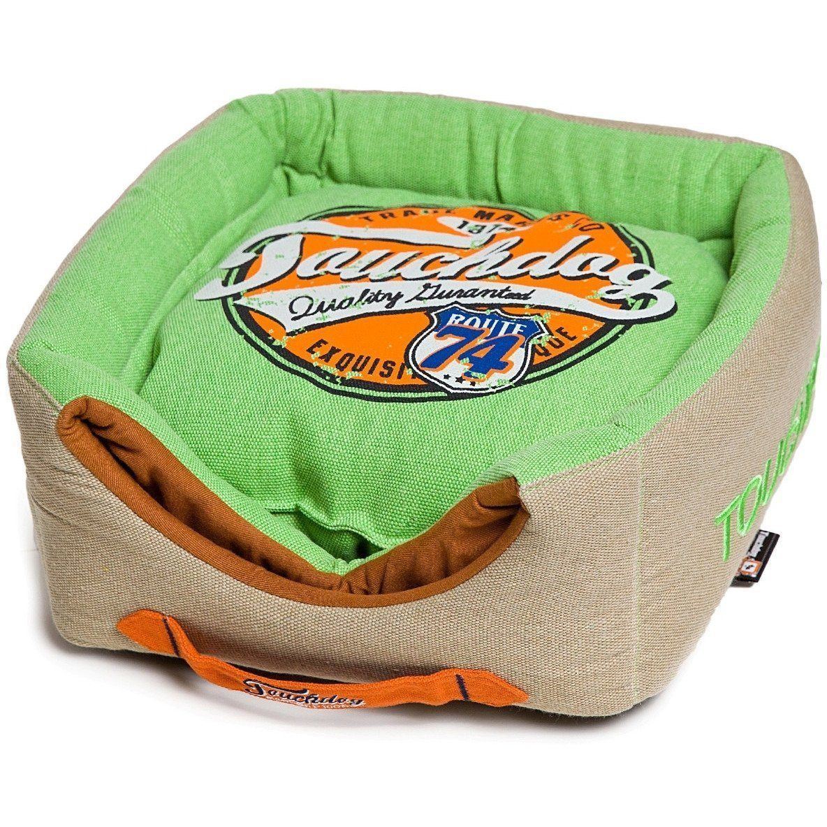 Touchdog ® 'Vintage Squared' 2-in-1 Convertible and Collapsible Dog and Cat Bed - BIG FRENCHIES