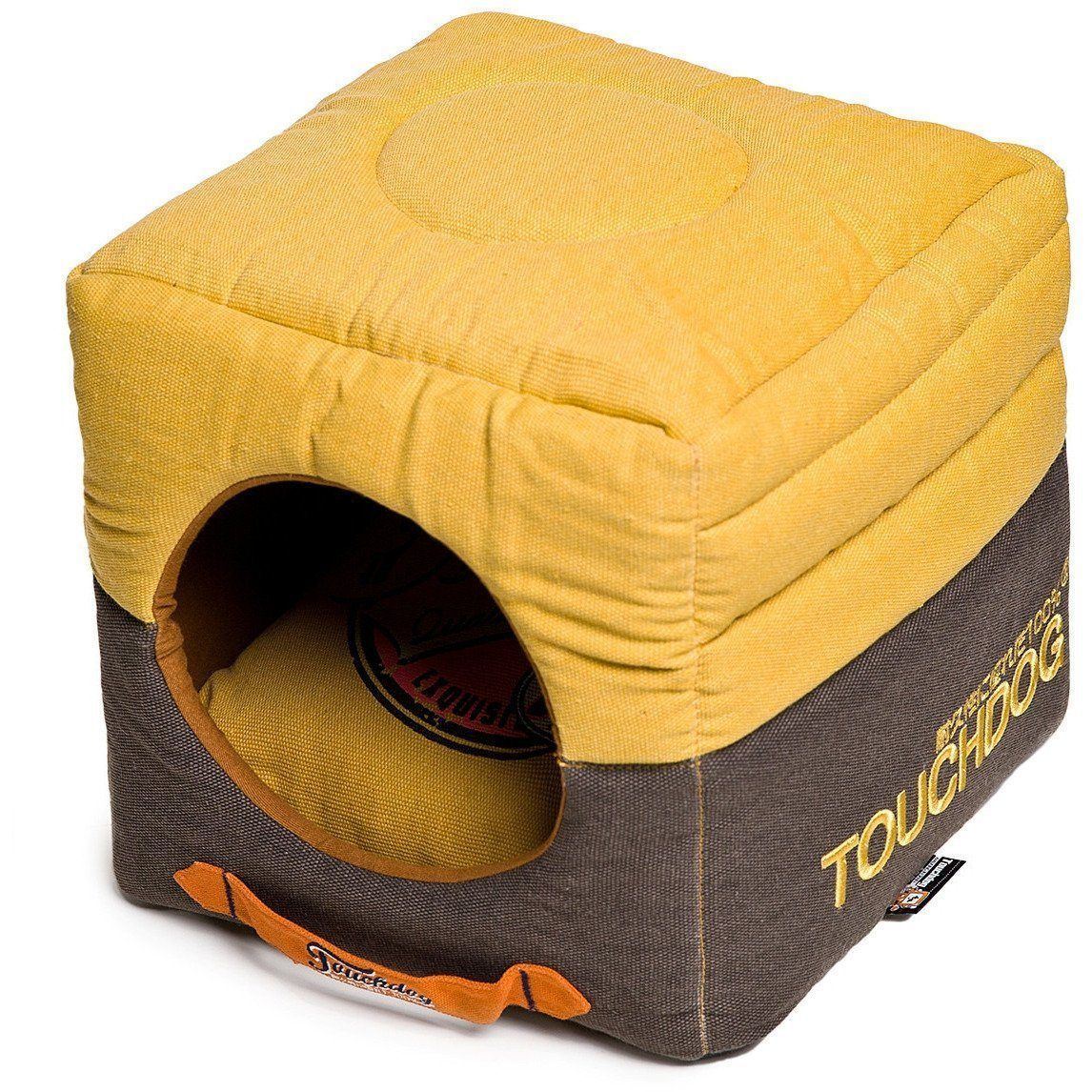 Touchdog ® 'Vintage Squared' 2-in-1 Convertible and Collapsible Dog and Cat Bed - BIG FRENCHIES