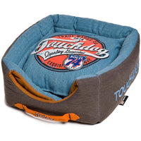 Touchdog ® 'Vintage Squared' 2-in-1 Convertible and Collapsible Dog and Cat Bed - BIG FRENCHIES