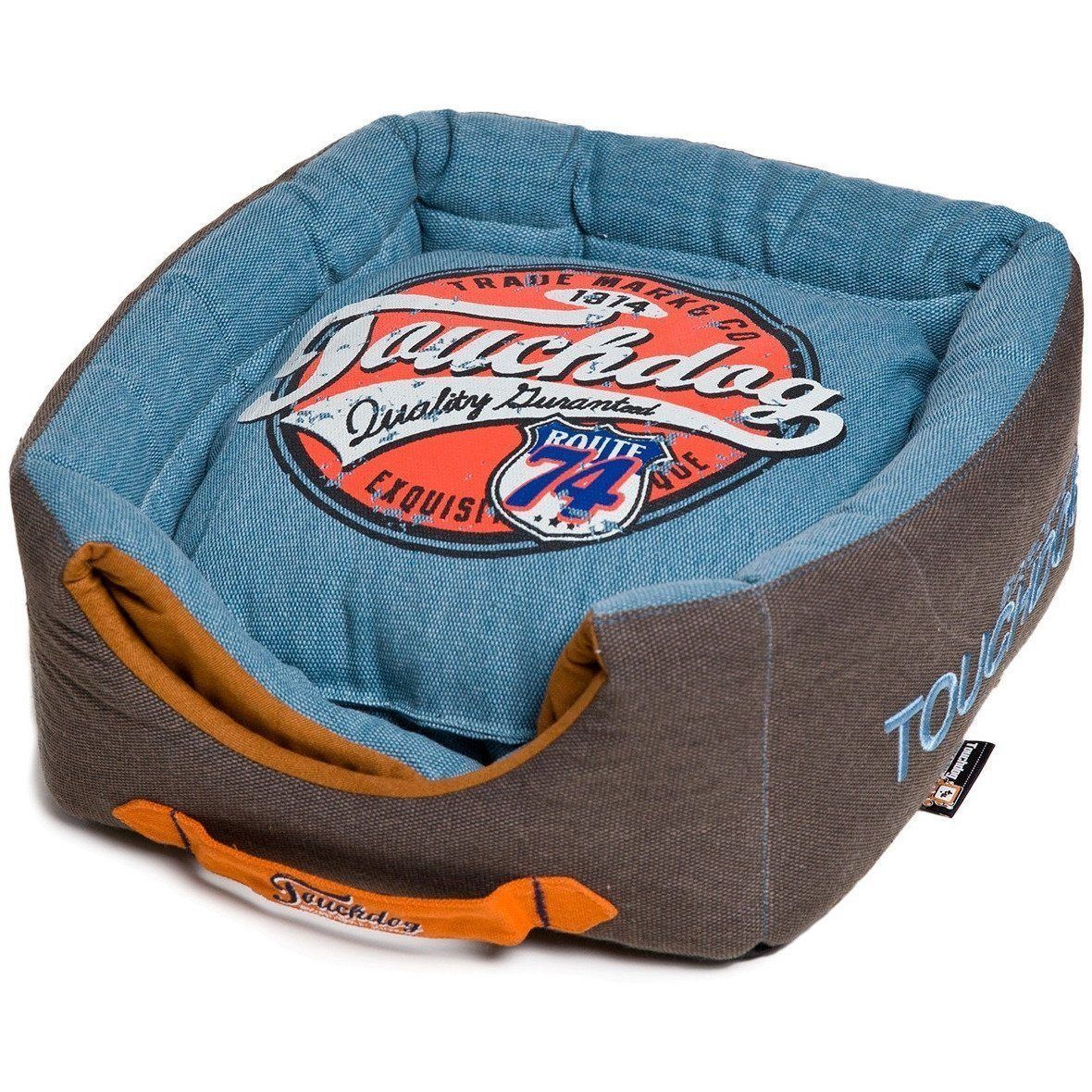 Touchdog ® 'Vintage Squared' 2-in-1 Convertible and Collapsible Dog and Cat Bed - BIG FRENCHIES