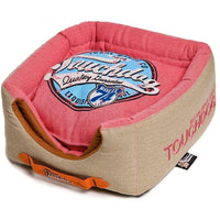 Touchdog ® 'Vintage Squared' 2-in-1 Convertible and Collapsible Dog and Cat Bed - BIG FRENCHIES