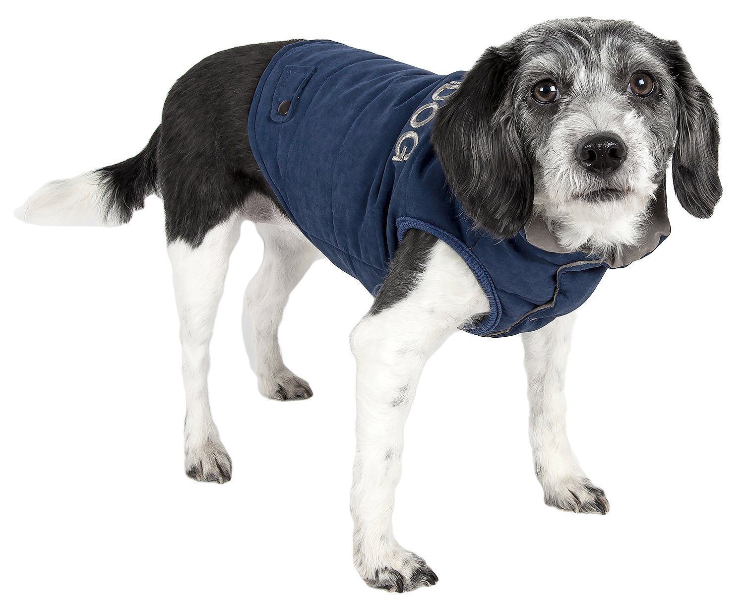 Touchdog ® Waggin Swag Ultra-Plush Insulated and Reversible Dog Coat - BIG FRENCHIES
