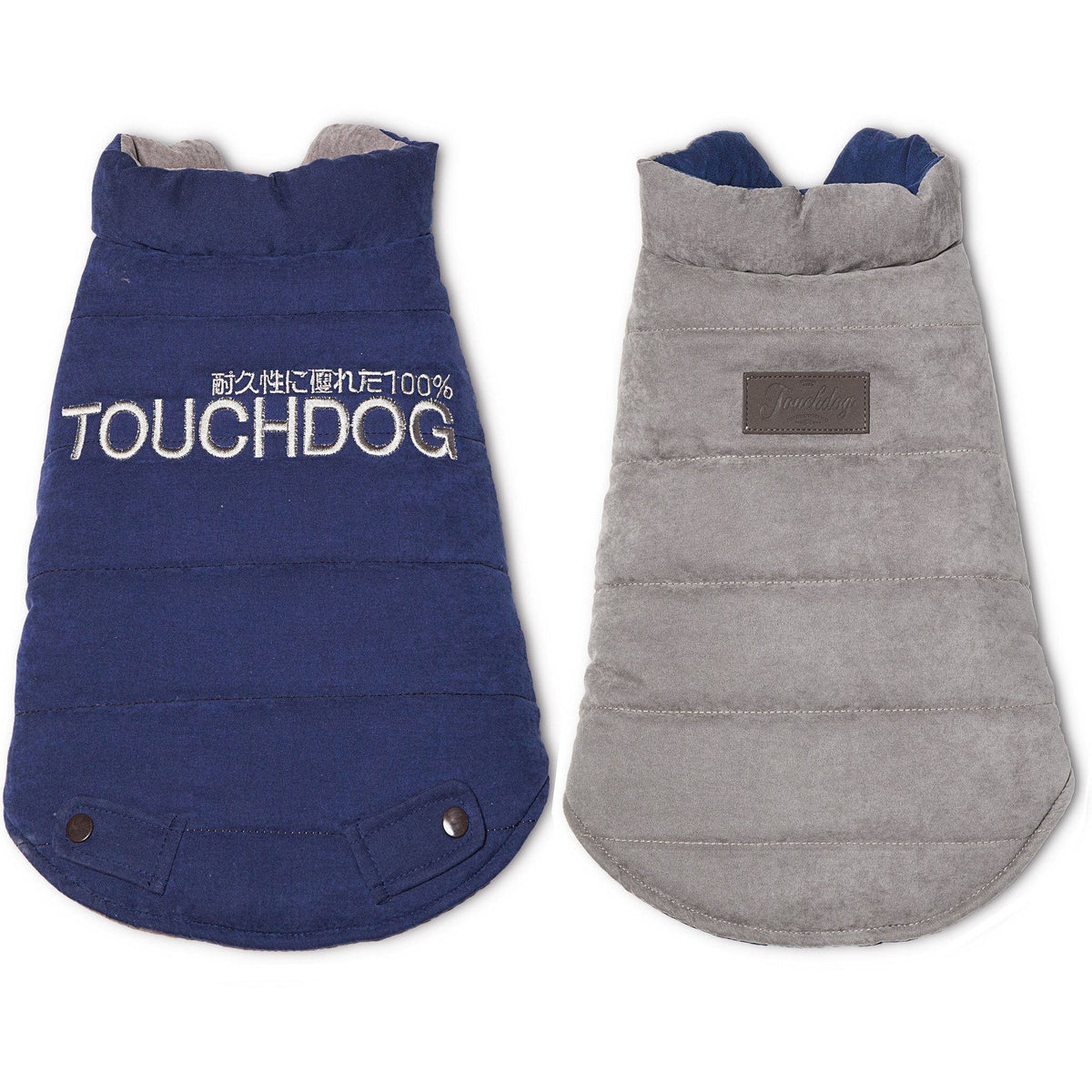 Touchdog ® Waggin Swag Ultra-Plush Insulated and Reversible Dog Coat - BIG FRENCHIES