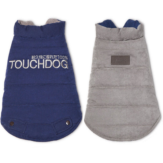 Touchdog ® Waggin Swag Ultra-Plush Insulated and Reversible Dog Coat - BIG FRENCHIES