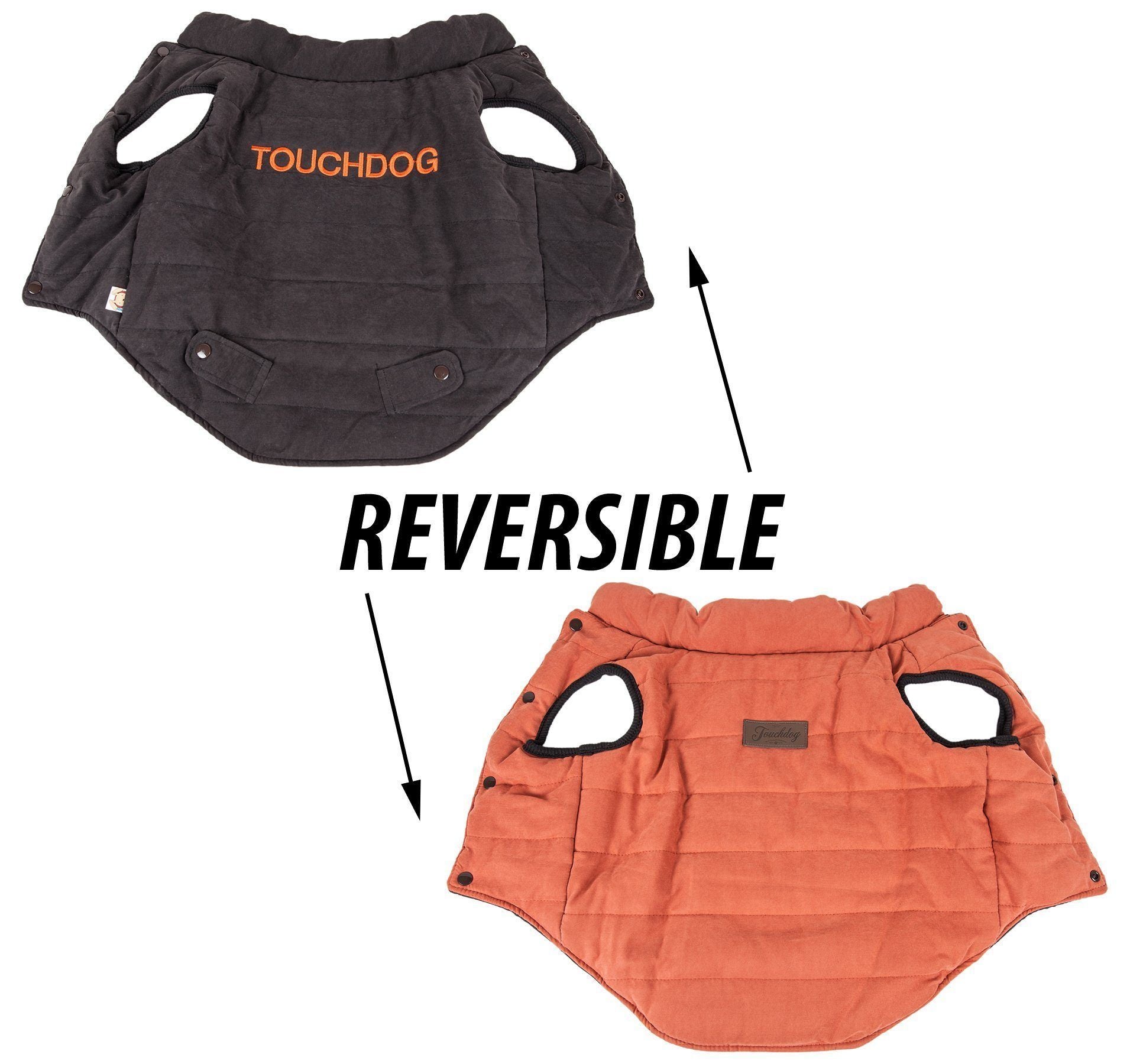 Touchdog ® Waggin Swag Ultra-Plush Insulated and Reversible Dog Coat - BIG FRENCHIES