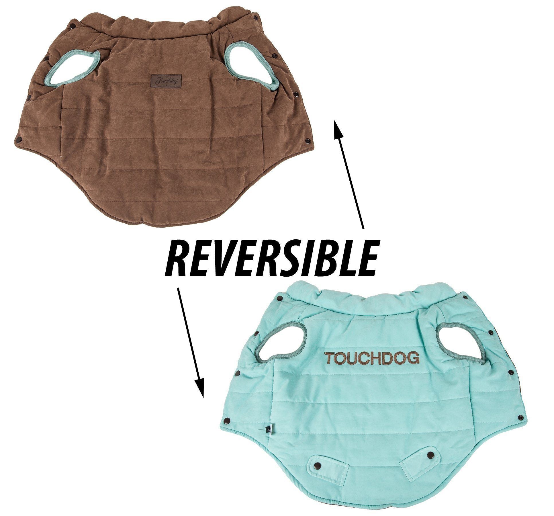 Touchdog ® Waggin Swag Ultra-Plush Insulated and Reversible Dog Coat - BIG FRENCHIES