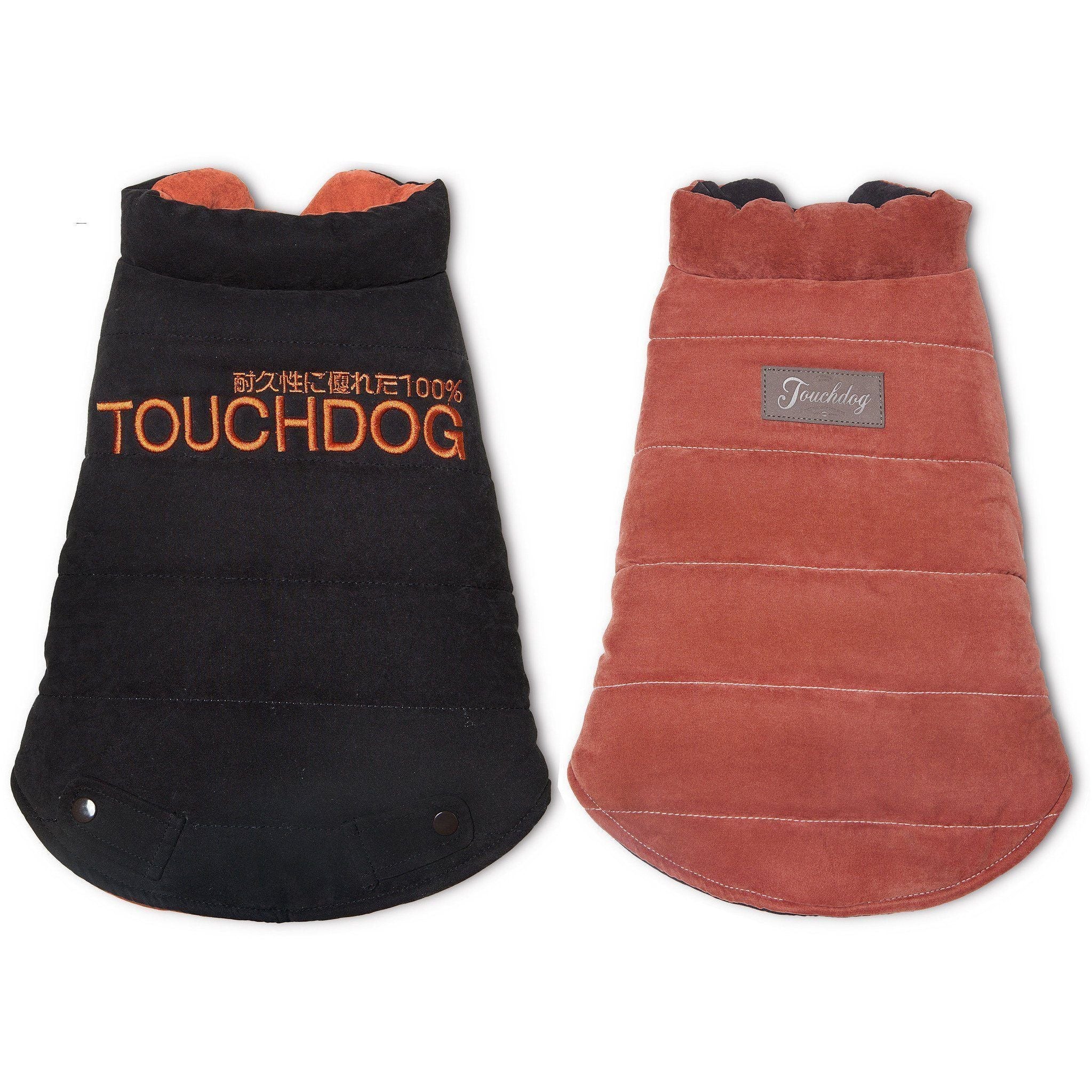 Touchdog ® Waggin Swag Ultra-Plush Insulated and Reversible Dog Coat - BIG FRENCHIES