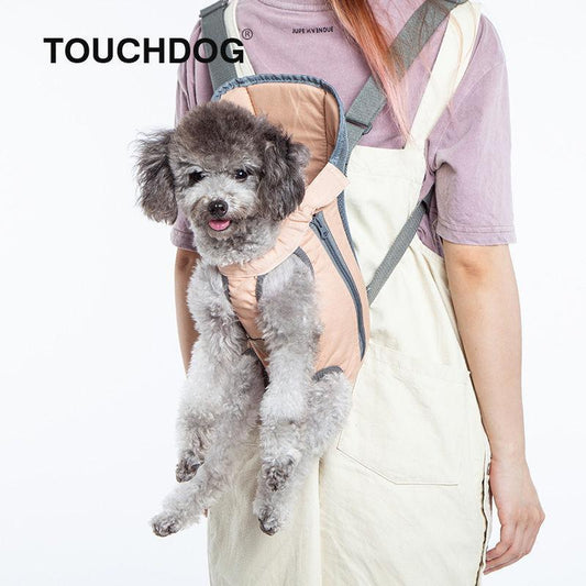 Touchdog ® 'Wiggle-Sack' Fashion Designer Front and Backpack Dog Carrier - BIG FRENCHIES