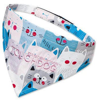 Touchdog ®'Head-Popper' Fashion Designer Printed Hook-and-Loop Dog Bandana - BIG FRENCHIES