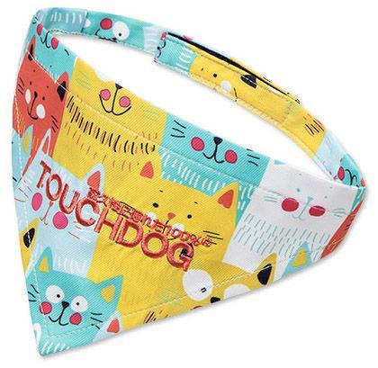Touchdog ®'Head-Popper' Fashion Designer Printed Hook-and-Loop Dog Bandana - BIG FRENCHIES