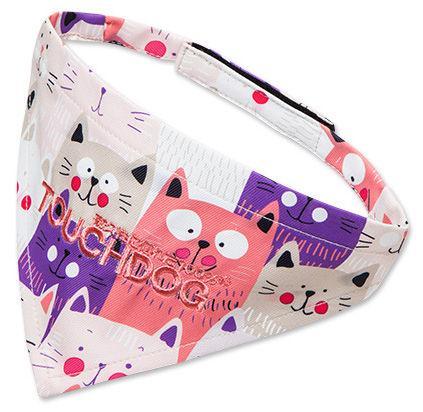 Touchdog ®'Head-Popper' Fashion Designer Printed Hook-and-Loop Dog Bandana - BIG FRENCHIES