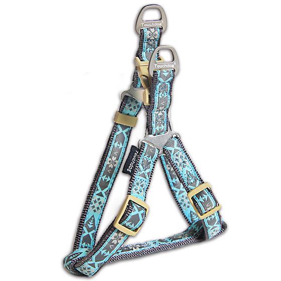 Touchdog 'Shape Patterned' Tough Stitched Dog Harness and Leash - BIG FRENCHIES