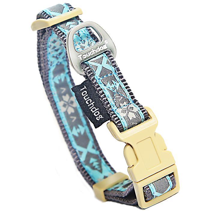 Touchdog 'Shape Patterned' Tough Stitched Embroidered Collar and Leash - BIG FRENCHIES