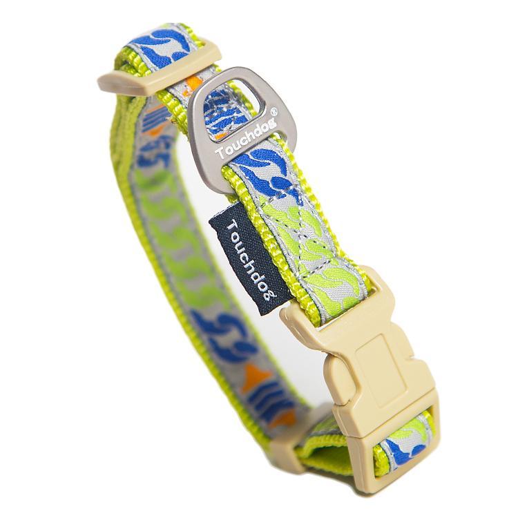 Touchdog Tough Stitched Durable Embroidered Collar and Leash - Yellow - BIG FRENCHIES