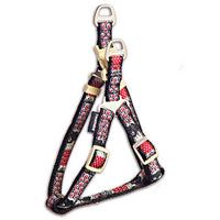 Touchdog Tough Stitched Durable Embroidered Leash and Harness - Black - BIG FRENCHIES